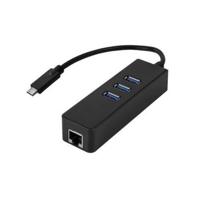 China Wholesale High Quality Plastic Hub Type-c to Rj45 Hub Universal Laptop Adapter USB HUB for sale