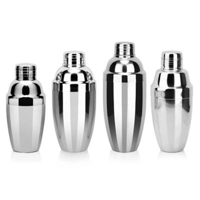 China Professional Stainless Stocked Steel Bar Cocktail Boston Style Shaker Set for sale