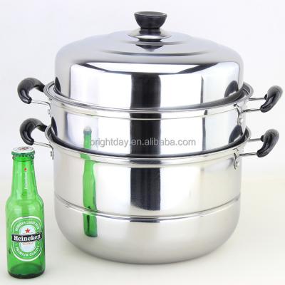 China Sustainable Hot Sales Stainless Steel 2 Tier Commercial Food Steamer for sale