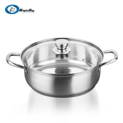 China Stocked Restaurant Hotpot Sauce Pot Stainless Steel Cooking Pot for sale