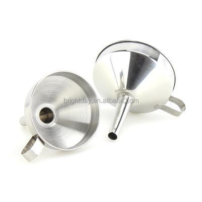 China 201/304 Stainless Steel Kitchen Dish Tool Oil Fill Head Stainless Steel Funnel for sale