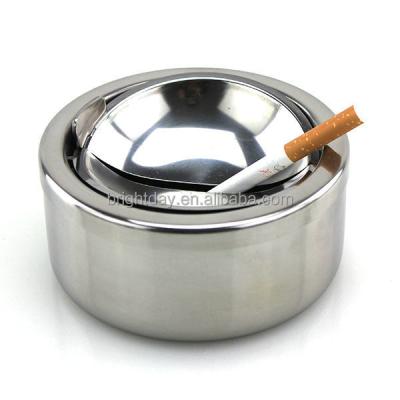 China Eco - Friendly Stainless Steel Ashtray Round Shape Bronze Ashtray for sale