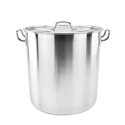 China Sustainable New Design Stainless Steel Large Soup Barrel Cooking Pot Restaurant Stock Pot for sale