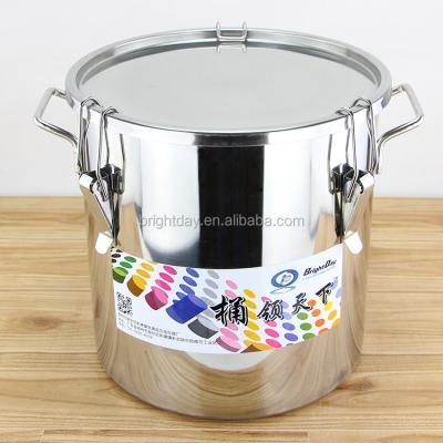 China Sustainable Stainless Steel Pot With Flat Lid And Hole Stainless Steel Beer Brew Pot for sale