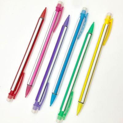 China Maxwri Hot Selling Plastic Pencils 0.5mm Color Barrel Plastic Mechanical Propelling Pencil Dual 0.7mm Lapiceros For Promotion And School for sale