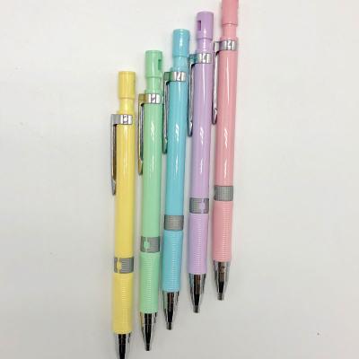 China Maxwri Metal Clip 2.0mm Plastic Mechanical Pencils With Sharpener Pastel Color Propelling Pencil 2.0mm Lapiceros Promotion School Office for sale