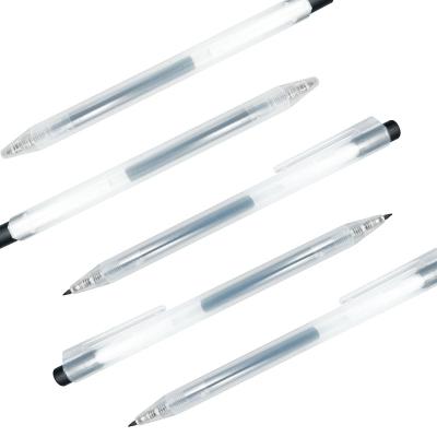 China Maxwri Gel Ink Pen 0.5 Normal High Quality Plastic Quick Dry Simple Style Transparent Retractable Gel Pens For Promotion Office School for sale