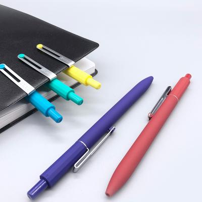 China Maxwri Good Quality Plastic Gel Ink Pen 0.5 Normal Metal Promotional Rubberized Clip Barrel Retractable Gel Pens For School Office for sale