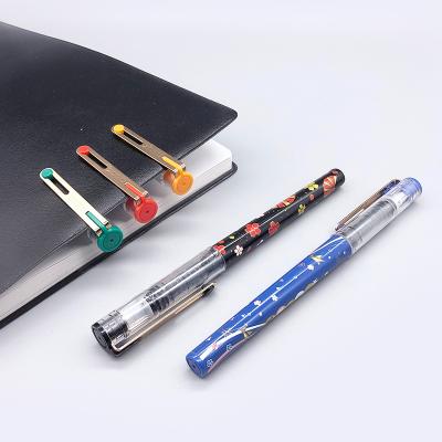 China Maxwri Normal Hot Selling Pen 0.5 Metal Clip Chinese Style Gel Pen For Office And School Plastic Straight Liquid Stationery for sale