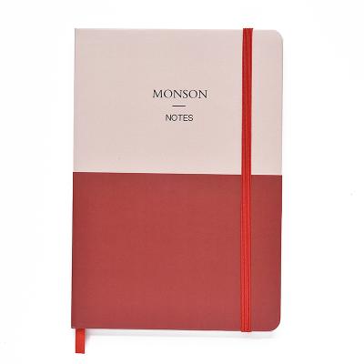 China Custom Colorblock Special Notebook Hardcover Design A5 Hardcover Notebook Notebook with Elastic Band for School Office for sale