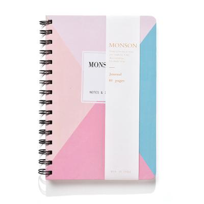 China Diamond Design Custom Cover A5 Spiral Neat Notebooks and Journals Spiral Notebook with Elastic Band for Office School Stationery for sale