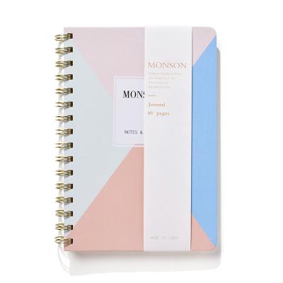 China New Design Spiral A5 Thick Cover Custom Notebook Personalized A5 Spiral Notebook with Elastic Cover for Office School Stationery for sale