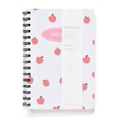 China 2021 Custom Personalized Large Quality New Design A5 Cover Spiral Notebook Apple Spiral Notebook For School Office Stationery for sale