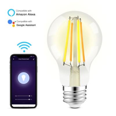 China Amazon Alexa Google Home IFTT Alexa Dimmable Filament Tuya Led Bulb Wifi Smart E27 Wifi Color Music Bulb for sale