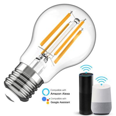 China Amazon Alexa Google Home IFTT Manufacturer Wifi Smart Remote Control 7w E 27 Lamp Skd Filament Led Light Bulbs Prices for sale