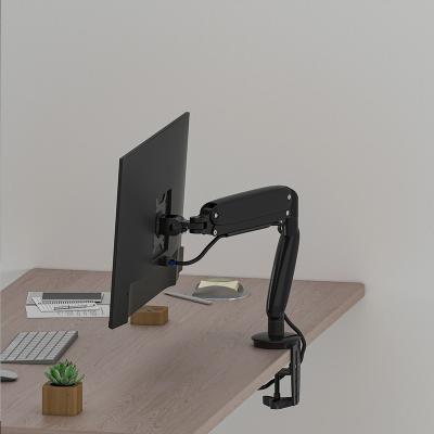 China Fender Aluminum VESA Single Screen Monitor Arms Desktop Monitor Clamp / Grommet Holder for sale