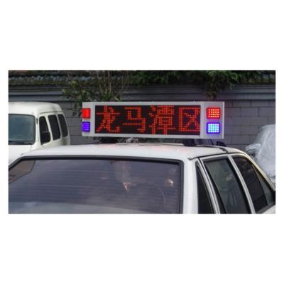 China Car Outdoor High Quality LED Display Advertising Callout Billboard Police Car LED Rolling Screen for sale