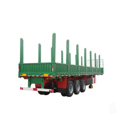 China Hot Selling Timber Trailer Truck Timber Transport Truck Semi Trailer Log Transport Flat Bed Timber Trailer for sale