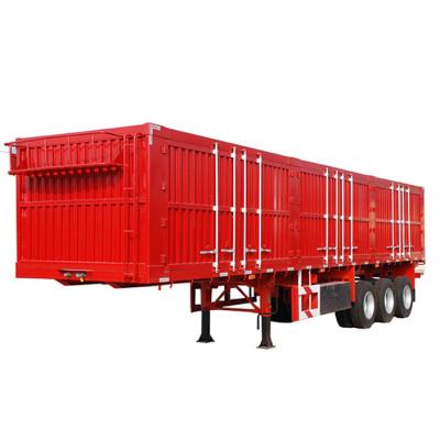 China Truck Trailer Cheap Price Enclosed Truck Trailer Van Cargo Box Semi Dry Duty Trailer With Side Open Door For Sale for sale