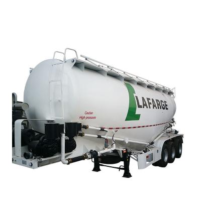 China Dry Bulk Cement Powder Tank Truck Trailer 50tons Dry Bulk Tank Truck Semi Trailer For Tansporters for sale