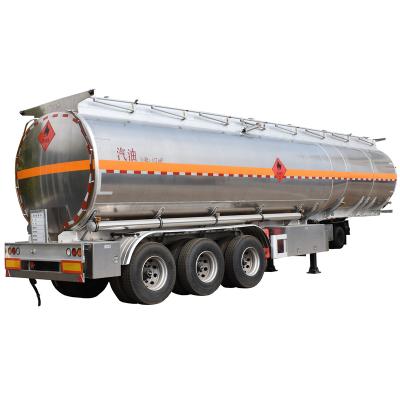 China Truck trailer 3 axles 40000/50000 liter oil/fuel/diesel/gasoline/crude/water/milk semi-trailer steel tank transport/vacuum truck for sale