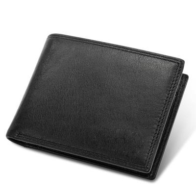 China Waterproof Luxury Genuine Leather New Design ID Card Leather Wallet For Men Business for sale