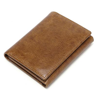 China Waterproof Card Holder Wallet Men Genuine Leather Minimalist Card Holder Wallet Slim Purse Wallets for sale