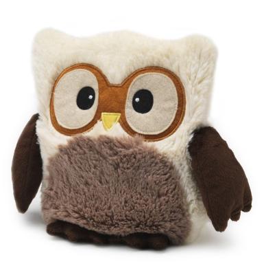 China Microwavable Heatable Owl Stuffed Microwavable Warm Seed Millet Plush Owl Pillow With Heating Pad Clay Beans Flax Plush Toy for sale