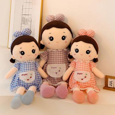 China Free Sample Plush Rag Doll Plush Stuffed Toy With Soft Bow Skirt Ragdoll Sleeping Gifts For Toddler Infant Plush Rag Doll for sale