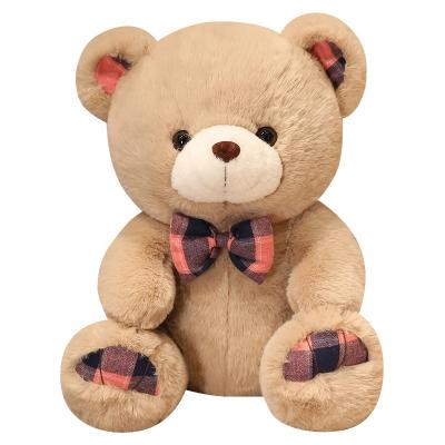 China Plush Animal Toys 45/60cm Large Size Bear Plush Teddy Bear Gift For Kids Birthday Soft Toys Giant Stuffed Classic Brown Teddy Bear With Bow for sale