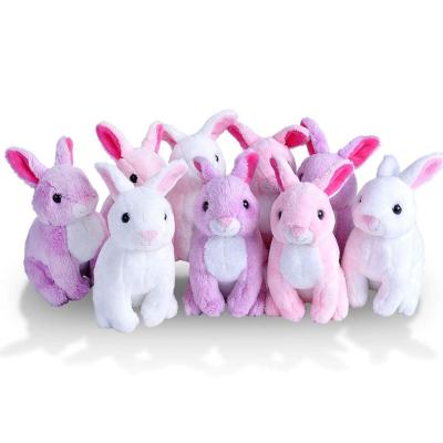 China Plush Stuffed Easter Bunny Toy with Custom Logo Sitting Stuffed Purple Bunny Plush Toys Custom Stuffed Bunny Gift for sale