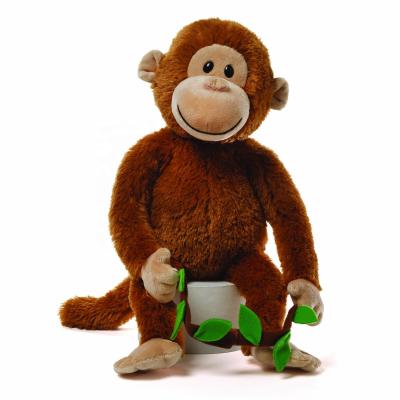 China Plush Monkey Zoo Animals Long Arms and Legs Custom Stuffed Plush Jungle Animals Soft Toys Hanging Monkey Plush Toy for sale