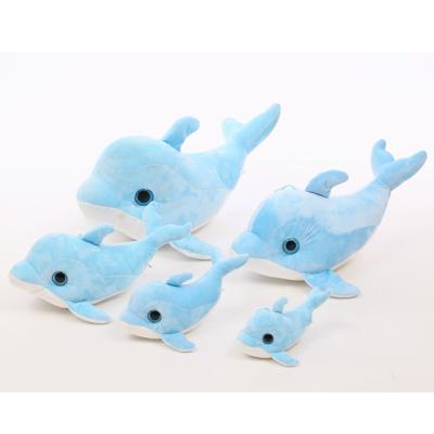 China Free Sample Plush Soft Snuggle Pink Blue Green Dolphin Plush Pillow Stuffed Sea Animal Toys With Big Eyes Plush Dolphin Toy for sale