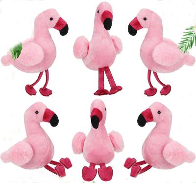 China 12cm Mini Stuffed Flamingo Plush Doll Toys Custom Soft Flamingo Hanging Key Chain Toy Promotional Plush Flamingo Stuffed for sale