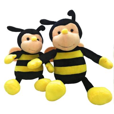 China Customized Soft Plush Bumble Bee Stuffed Gift with Custom Logo Bee Plush Toy Soft Animal Doll Stuffed Bee for sale