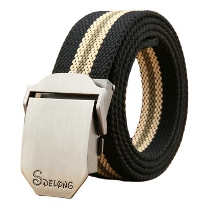 China Factory Wholesale Casual Pure Breathable Cotton Canvas Belt Unisex Fashion Woven Belt for sale