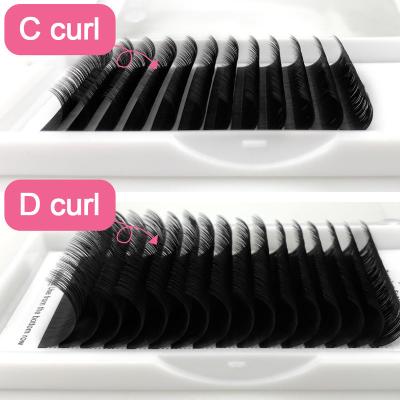 China Abonnie Softer Natural-Artificial Silk Individual Mink Lashes 13mm Lick Extension Curl 005 C Loop 025mm Eyelash Extensions for sale