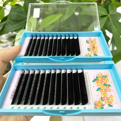 China Abonnie Homemade Lashes 0.03 0.05 0.07 cc D Curl Eyelash Extensions 14mm Volume Eyelash Extension 18mm Soft Russian Softer for sale