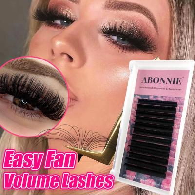 China Abonnie Dual Density Full Volume Easy Fanning Automatic Eyelash Extensions Lash Flowering 0.03 0.05 0.07 cc Automatic Easy Blooming Luxury Extension for sale