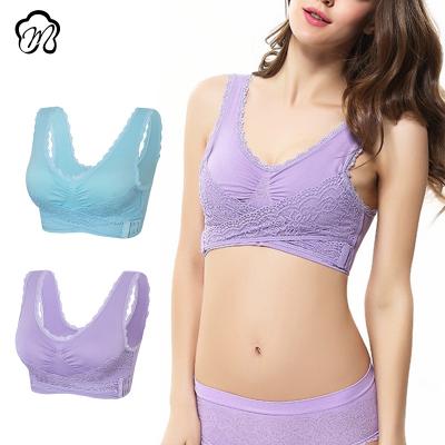 China QUICK DRY sexy seamless fashion ladies yoga sleep bra working bra radio add two rope on Front Wrapped Sports Underwear for sale