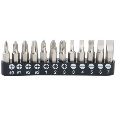 China Bit Set 30mm 12pcs Screwdriver Bits With Holder Bit Set for sale