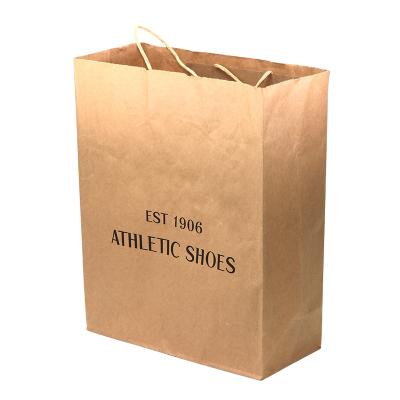 China Recyclable Hot Selling Custom Made Shopping Bag Kraft Paper Gift Bag Kraft Paper Bag With Flat Handle for sale