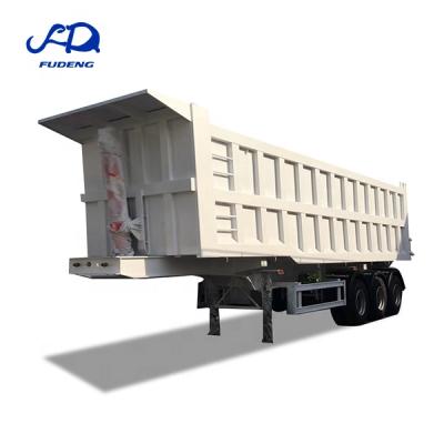 China High quality truck trailer 60tons capacity tipping trailer with hyva cylinder lift for sale