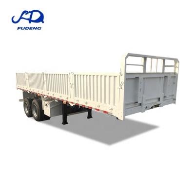 China Low price truck trailer double axles 20ft side wall trailers 40tons dropside cargo haulage truck trailers for sale