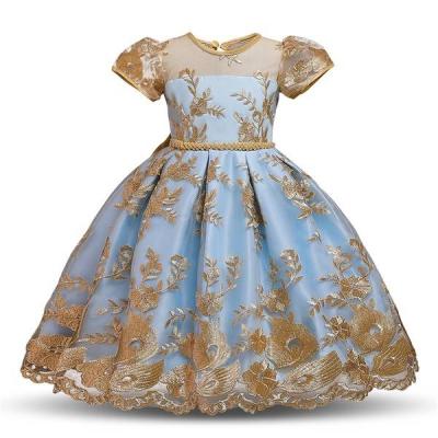 China One-shoulder children's princess dress girl pettiskirt bridesmaid dress wedding dress host foreign noble for sale