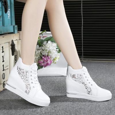 China Fashion Trend Heightened Shoes Flat Women Fashion Casual Sneakers Women Ladies Breathable Shoes for sale