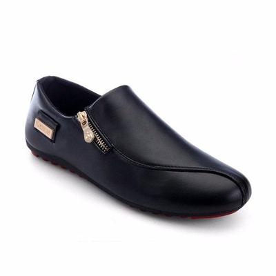 China Fashion Trend Mens British Style Side Zipper Flat Slip On Casual Shoes for sale