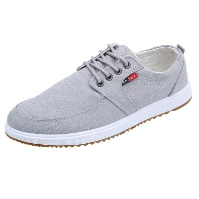 China Breathable Comfortable Casual Shoes Men's Canvas Shoes Men Lace Up Fashion Brand Flats Shoe for sale