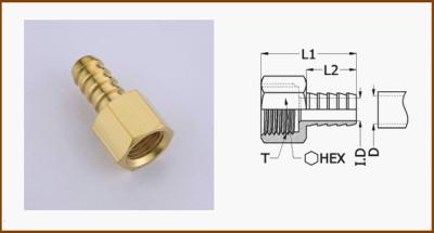 China Brass Barb Nipple Fitting for sale