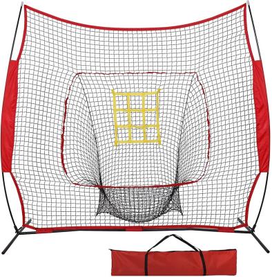 China Factory Wholesale Durable Indoor Trampoline With Handle Strike Zone Baseball Softball Practice Net for sale